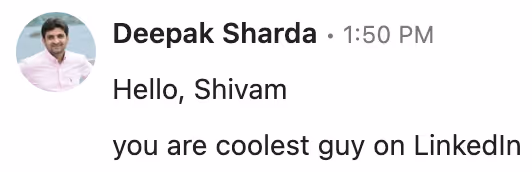 Linkedin private message