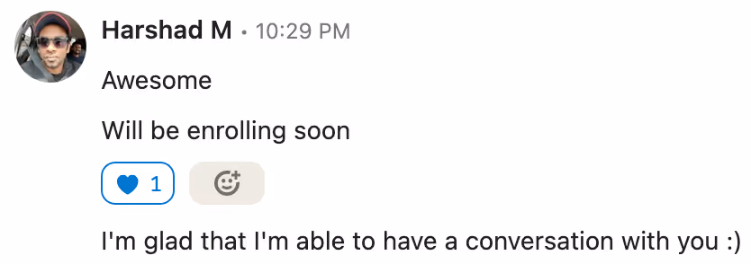 Linkedin private message