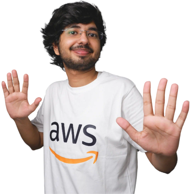 Your handsome instructor wearing AWS T-Shirt