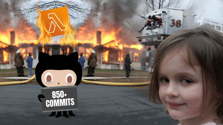disaster girl with lambda