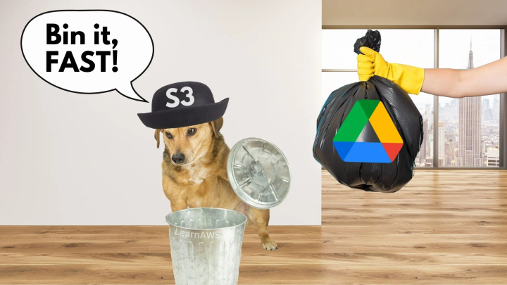 s3 dog asking to bin google drive